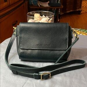 NWOT Portland Leather DEEP Teal Shoulder/Crossbody Bag